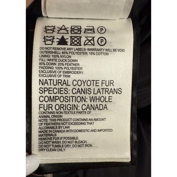 Canada Goose Expedition Parka M/M Blue W/ Fur Trim Hood Arctic Program Patch War - Picture 9 of 16